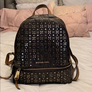 Michael Kors Brown & Gold Backpack